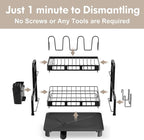 BOOSINY Dish Drying Rack, 2 Tier Large Stainless Steel Black Dish Rack - Image 6