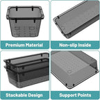 WOWBOX 32 PCS Clear Plastic Drawer Organizer Set, 4 Sizes Desk Drawer - Image 3