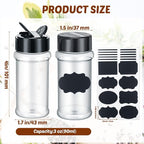 Eccliy 36 Pack 3 oz Clear Plastic Spice Jars - Image 3