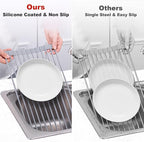 MERRYBOX Roll Up Dish Drying Rack, Over The Sink Dish Rack Foldable, - Image 6