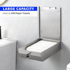 Paper Towel Dispenser Wall Mount Commercial, Brushed Stainless Steel & - Image 5