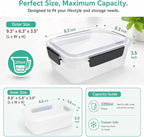 YORY 9 cup Plastic Food Storage Containers - Image 2