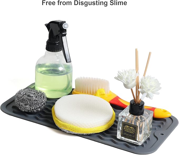 ZLR Silicone Dish Drying Mat for Kitchen Counter, Eco-Friendly Fast Dry Dish Mat - Image 8