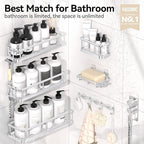 YASONIC Shower Caddy, 6 Pack Large Capacity Bath Organizer - Image 2