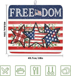 4th of July Dish Drying Mat 18x16 Inch, Patriotic Drying Mat - Image 2