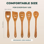 MFC 5-Piece Wooden Cooking Spoons - Image 9