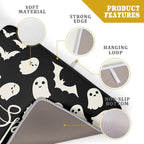 Halloween Dish Drying Mat for Kitchen Counter 18x24 Cute Ghost Black Spooky - Image 4