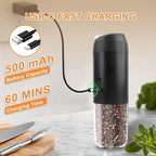 Gravity Electric Salt and Pepper Grinder Set Rechargeable, External Adjustable - Image 8