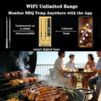 BBQOVN WiFi Sub-1G Wireless Meat Thermometer Unlimited Range 7 NIST Certified - Image 3