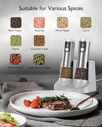Electric Salt and Pepper Grinder Set, Upgraded 2-Speed Setting, External 5 - Image 8