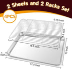 P&P CHEF 17.5 Inch Stainless Steel Baking Sheet - Image 2