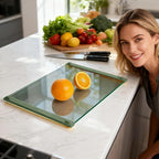 Glass Cutting Boards for Kitchen, European Grey Glass Paired - Image 8