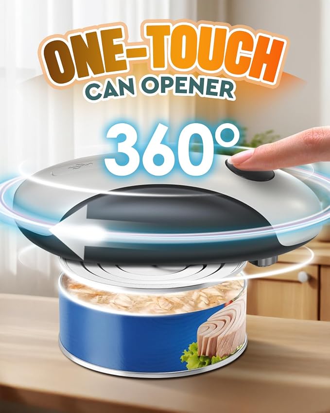 Zoomsnail Electric Can Opener, Automatic Rechargeable Can Openers - Image 2
