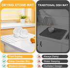 Oxydrily Stone Drying Mat for Kitchen Counter, Large Stone Dish Drying Mat - Image 6