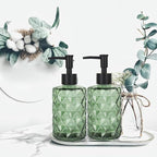Clear Green Glass Soap Dispenser - Image 6