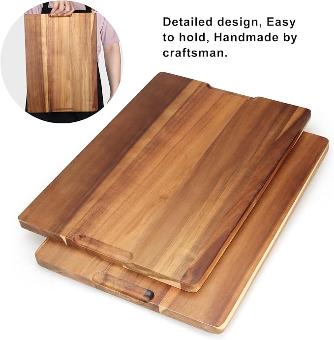 17" Best Solid Acacia Wood Cutting Boards - Image 3