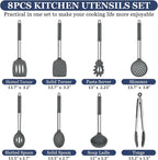 TeamFar Kitchen Utensils, for Nonstick Cookware Frying Flipping Draining - Image 2