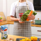 Tosewever 2 Pieces Cotton Linen Waterproof Bib Kitchen Apron - Image 9