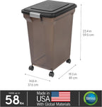 IRIS USA Dog Food Storage Container 58 Lb, Airtight Large Pet Food Storage Bin - Image 3