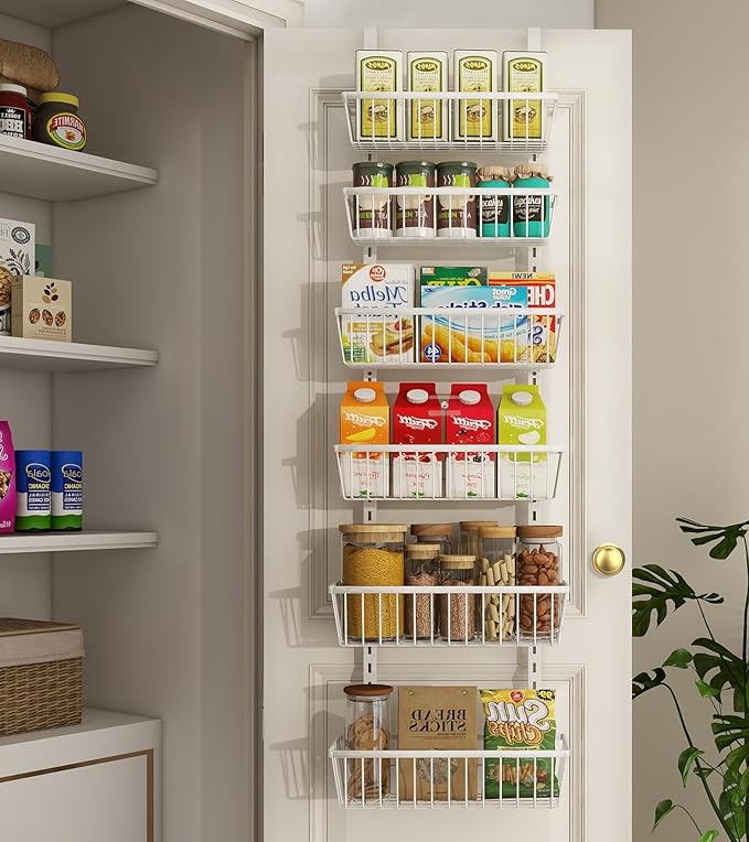 Mefirt 12 Inch Wide Narrow Over The Door Pantry Organizer, Pantry Organization by Mefirt