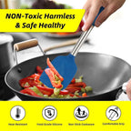 4 Pack Silicone Utensils Set，Non Stick Solid Spatulas, Slotted Spoons - Image 6