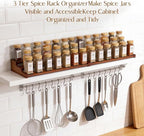 Spice Rack Kitchen Cabinet Organizer-18-Inch Bamboo Spice Organizer - Image 5