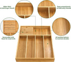 VaeFae Bamboo Silverware Organizer, Utensil Holder - Image 6