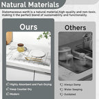 Large Stone Dish Drying Mat for Kitchen Counter, Foldable Water Absorbing - Image 7