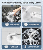 Electric Spin Scrubber, VEWIOR Cordless Shower Scrubber - Image 2