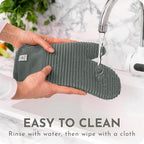 Extra Long Silicone Oven Mitts and Pot Holders Sets | Heat Resistant 500°F - Image 7