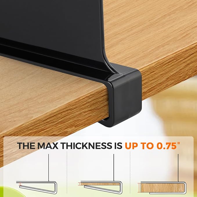 JOY DECOR 12 Pack Acrylic Matte Black Shelf Dividers - Image 3