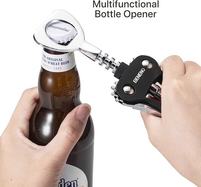 Beneno Wine Opener, Zinc Alloy Premium Wing Corkscrew - Image 5