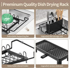 SanDream Dish Drying Rack, Small Over Sink Dish Drying Rack, Expandable Over - Image 6