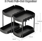 Ukeetap 2 Pack Multi-Purpose Pull-Out Storage Organizers, Under Sink Organizers - Image 2