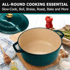 MUELLER HOME 4.5 QT Enameled Cast Iron Dutch Oven, Heavy-Duty Casserole Dish - Image 6