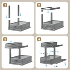 2 Pack 15.5IN-Depth Under Sink Organizer - Image 5