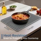 Songrey 24" x 18" Silicone Dish Drying Mat, Kitchen Counter Drying Pad - Image 5
