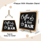 Coffee Bar Decor Sign, Rustic Wooden Plaque Coffee Sign - Image 2