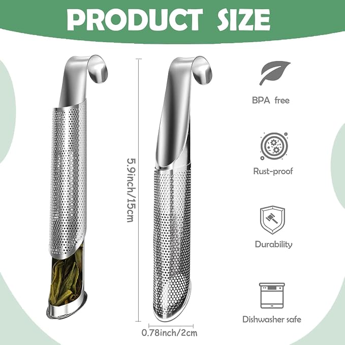 2 Pack Tea Infusers, Extra Fine Mesh Tea Strainer - Image 7