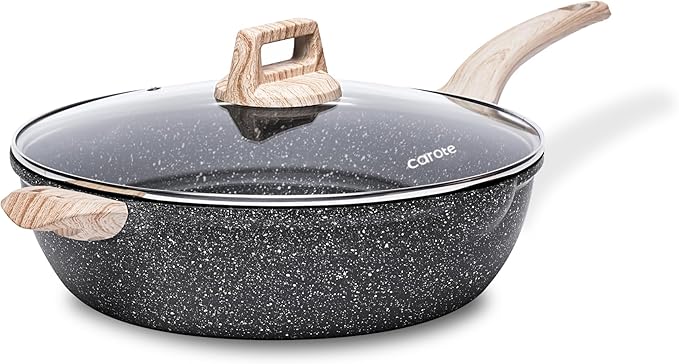CAROTE 12.5 Inch Nonstick Deep Frying Pan by CAROTE