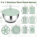 Unokit Stainless Steel Salad Spinner - Image 2