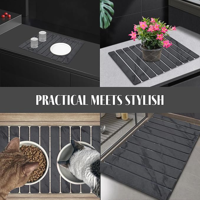 2 PCS Large Stone Dish Drying Mat - Image 7