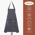 2 Pack Cooking Aprons Adjustable Bib Apron - Image 3
