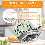 Cute Panda Oven Mitts and Pot Holders Sets 4Pcs, Extra Long Oven Gloves - Image 3