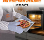 Silicone Oven Mitts, Heat Resistant Oven Gloves - Image 7