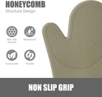 Rorecay 6pcs Oven Mitts and Pot Holders Sets Heat Resistant 500 Degrees - Image 3