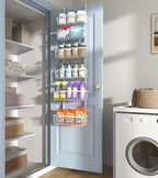 Mefirt 12 Inch Wide Narrow Over The Door Pantry Organizer, Pantry Organization - Image 8