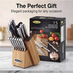McCook® Knife Sets, German Stainless Steel Knife Block Sets - Image 9