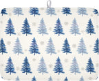 Winter Dish Drying Mat 18 x 24 Inch Blue Tree Dish Drying Pad Absorbent by Unknown
