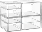 YFXCVSL Clear Stackable Storage Drawers, Acrylic Makeup Organizer by YFXCVSL
